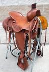 6606 Circle Hard Seat Roper Saddle With Floral Tooling Med Oil