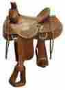 660616 Circle S 16 Tooled Medium Oil Leather Roping Saddle W Hard Seat