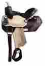 663113 Double T 13 Seat Youth Kids Tooled Feathers In Dark Leather Barrel Racing Saddle Sqhb