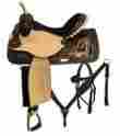 6649 Circle S 14 15 16 Barrel Saddle Set With Painted Racer On Skirt