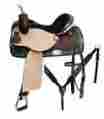 6663 Circle S 14 15 16 Barrel Saddle Set With Painted Navajo Diamond