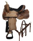 6901 Double Pony Saddle Set With Floral Tooling