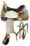 7654 Double T 15 16 Barrel Saddle Set With Basket Weave Tooling