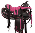 8210 1saddle Pink Western Pleasure Trail Barrel Racing Horse Saddle Free Tack Set 14