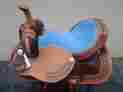 8272 Orlov Hill Leather Co Www.dreamworldeques.com 15 16 Turquoise Blue Show Barrel Pleasure Trail Western Horse Saddle New