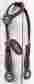 8565haco68 Prorider Horse Show Tack Bridle Western Leather Rodeo Headstall Brown Bling