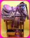 8721 Generic 16 Pink Glitter Bling Filigree Fqhb Western Show Trail Saddle Headstall Bp 4pc