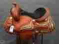 9070 Orlov Hill Leather Co Www.dreamworldeques.com 15 Purple Yellow Tooled Show Cowgirl Pleasure Barrel Racing Western Horse Saddle