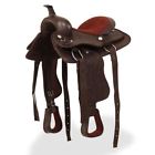 91351 Vidaxl Western Saddle Horse Headstall Breast Collar Real 8718475577348