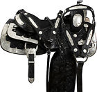 9623 1saddle New 16 Show Pleasure Trail Parade Horse Silver Leather Tooled Saddle Tack Set