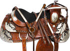 9629 1saddle 16 Western Show Saddle Leather Silver Parade Pleasure Trail Horse Tack Set