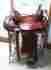 965-32 Fairfield Royal King 15.5 Inch Western Tooled Saddle Horse Medium Oil Trail Red