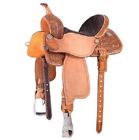 9652328 Aledosaddlery Western Natural Leather Barrel Racer Hand Tooled And Carved