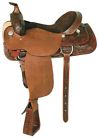 965244 Aledosaddlery Western Natural Leather Barrel Racer Hand Tooled Carved Saddle