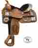 965713 Double T 13 Fully Tooled Dbl Youth Pony Show Saddle W Silver Plating Black Inlay