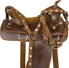 9718 1saddle 15 16 17 18 Western Pleasure Trail Dura Leather Barrel Racing Horse Saddle Tack