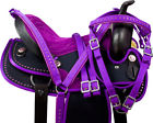 9750 1saddle Used Purple Synthetic Western Pleasure Trail Show Barrel Horse Saddle Tack 14 15