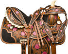 9821 1saddle 16 Western Barrel Racer Pleasure Trail Horse Show Leather Saddle Tack Set Qh