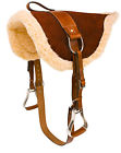 9832ag Used Leather Bareback Horse Saddle Pad Stirrups Girth Natural Horsemanship