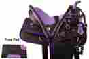 9844 Westridge Saddlery 14 Western Barrel Racing Saddle Pleasure Trail Show Horse Free Tack Pad Purple