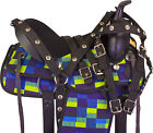 9962 1saddle 14 15 16 Western Pleasure Trail Barrel Racing Horse Saddle Tack Set Synthetic