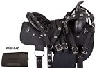 9964 1saddle 16 17 18 Round Skirt Western Pleasure Trail Synthetic Black Mule Saddle Tack