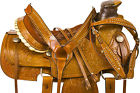 9986 1saddle 16 Roping Ranch Cutting Pleasure Trail Horse Leather Cowboy Saddle Tack Set