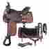 9ks14367p-750-16 Tough 1 16 Inch Pro Trail Western Saddle Package 7 Piece Brown Tooled Leather Print 688499562430