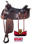 A00296 Big Horn Brown Lightweight Synthetic Draft Horse Trail Saddle Model