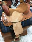 A01611 Big Horn Barrel Racer Leather Saddle Full Quarter Horse Bars