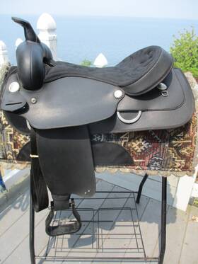 005868 Abetta 17ftft Black Wintec Western Trail Saddle Regular Qh Bars Usa