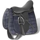 Aod2138075454428by Horse Riding Saddle Set Real Leather Black