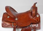16012 Au Used Tooled Western Pleasure Trail Ranch Work Cutting Leather
