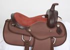 16057 Au Used Comfy Brown Synthetic Light Weight Pleasure Trail Western