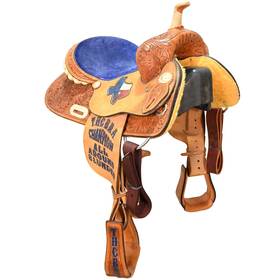 U13bctrobrblue B&c Saddles Used 13 Inch Trophy Barrel Saddle Code