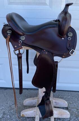 100-1601-w Bar J / Stagecoach West Made In Usa 16 Inch Southfork Trail Saddle Lightly Used Wide Top Grain Leather