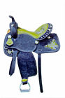 Barrel05 Aledo Saddlery Western Black Leather Hand Carved Barrel Racer Saddle