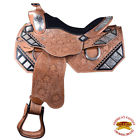 Bhos115-16 Hilason Western Leather Barrel Racing Trail Pleasure Riding 792484355058