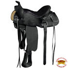 Bhos139bk-16 Hilason Western Leather Trail Pleasure Horse Riding Saddle 635562421439
