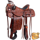 Bhwd092bk1mred-17 Hilason Big King Western Leather Wade Ranch Roping 635562413557