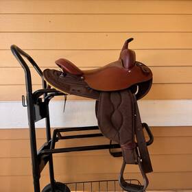 286-6 Big Horn Light Weight Haflinger Saddle Extra Wide 16in Rich Chestnut Smooth