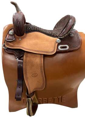 10-1802-16moa Billy Cook Genuine 9-high Barrel Saddle Antiqued Medium Oil 16 Inch Seat #10-1802