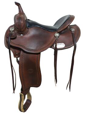 2-1173 Billy Cook 15.5 Inch Used Western Trail Saddle