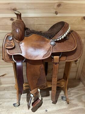2046 Billy Cook 14.5 Inch Basket Stamped Ladies All Around Western Roper Saddle