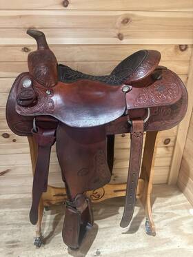 2093 Billy Cook 16 Inch Maker Sulphur Ok Roping Western Saddle Model