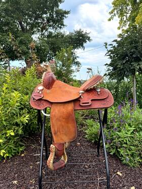 73201 Billy Cook 15in All Around Saddle Greenville Tx Euc