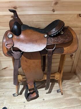 73638 Billy Cook 16 Inch Team Roper Western Saddle Model