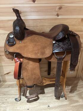 7934 Billy Cook 7538 16 Inch Maker Sulphur Ok Flat Seat Cutter Western Saddle Model