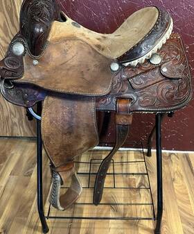 Billy Cook S576 13 Inch Barrel Racing Saddle Brown Leather Traditional Design