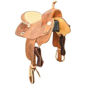 U145bcookbr12cb Billy Cook Used 14.5 Inch Barrel Racing Saddle Code